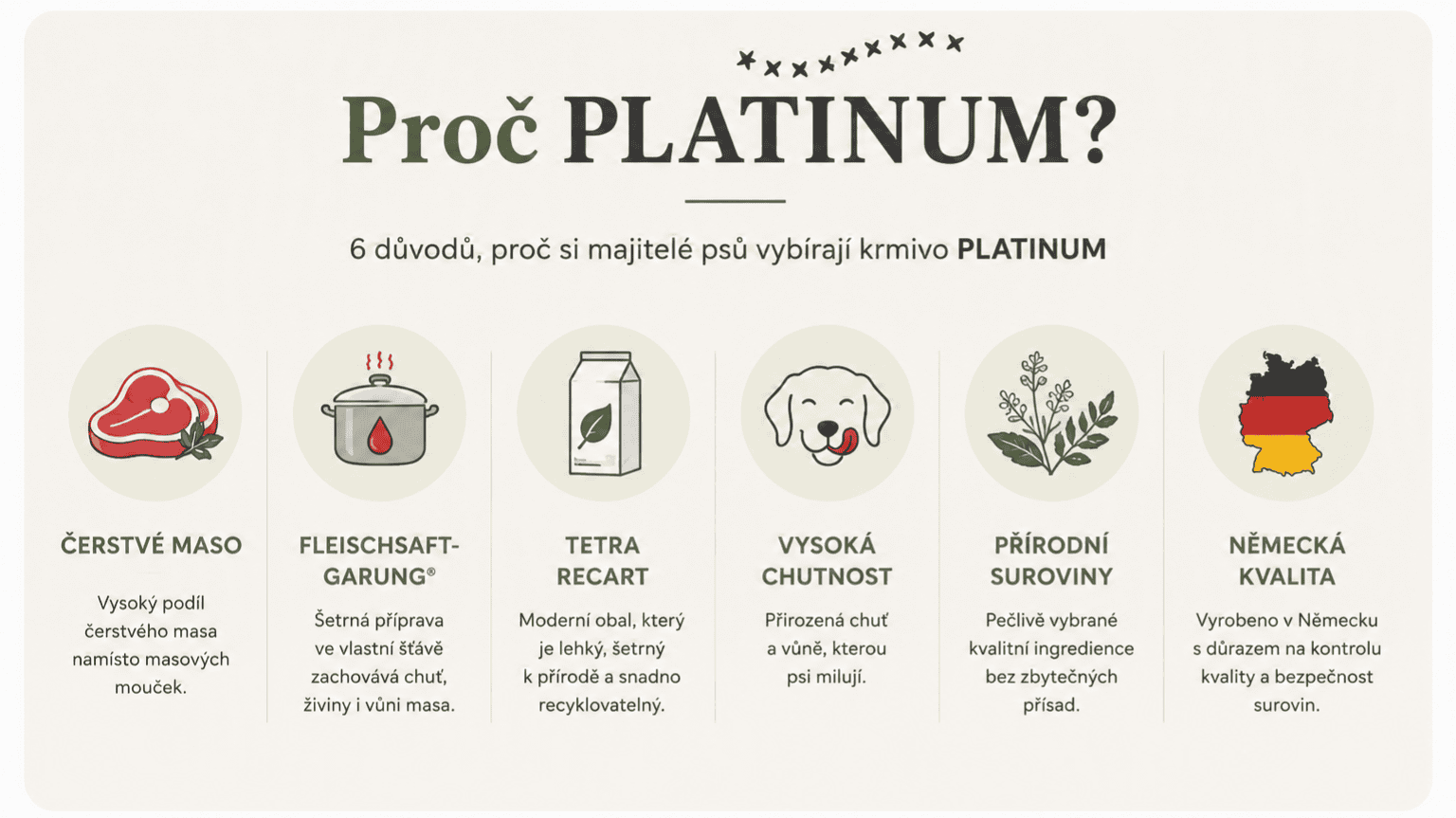 Proč zvolit krmivo Platinum